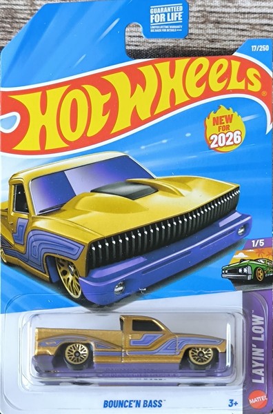 Bounce'n Bass - Hot Wheels 2026 - Layin' Low - Longcard - Neu Ovp-image