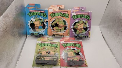 Hot Wheels Teenage Mutant Ninja Turtles Complete Set of 5 Nickelodeon TMNT Cars