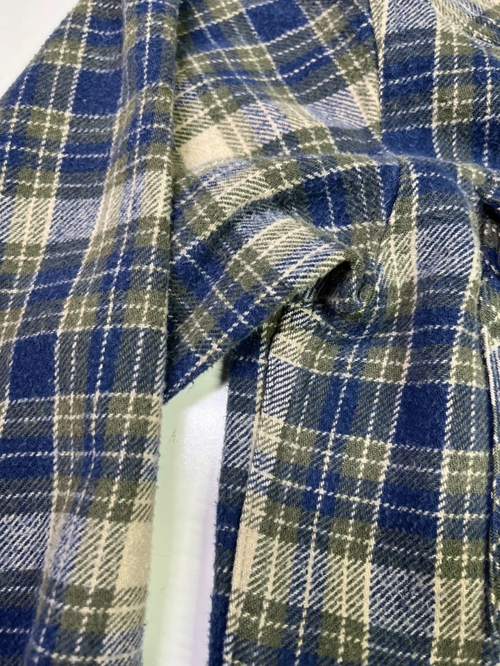 Vintage Key Size M THICK Flannel Pearl Snap Western Shirt Plaid - Image 3 of 4