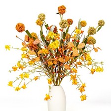 Artificial Fall Flowers 12 Pack Fall Floral Picks 17 Inch Autumn Flower Stems...