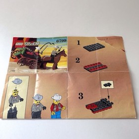 Lego Western Showdown Canyon 6799 Cowboys Incomplete