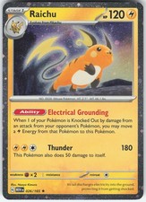 Raichu (Cosmos Holo) 026/165 Holo Rare Carte e Prodotti Vari Pokemon NM
