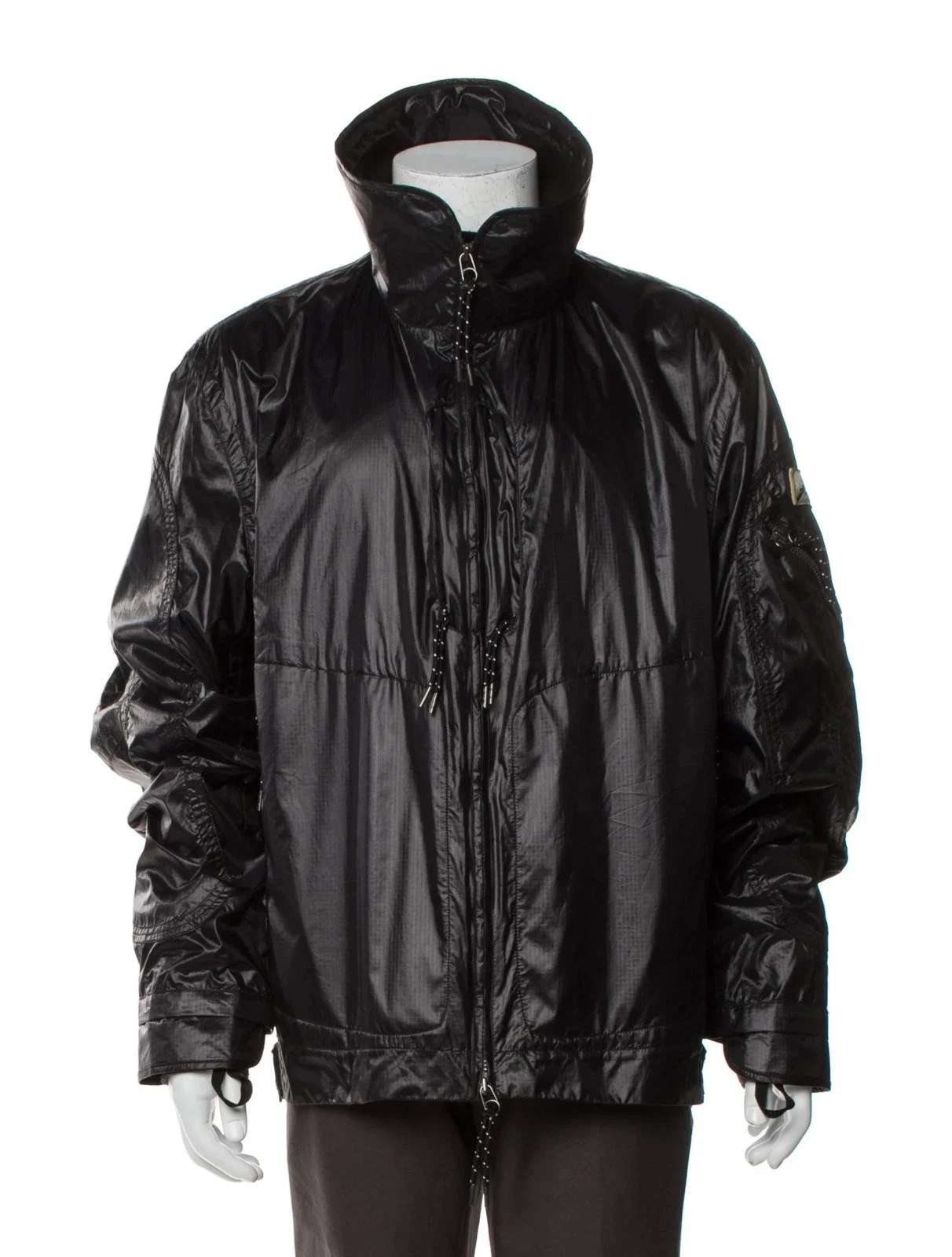 JETSET Black Nylon Rain Coat Size: L