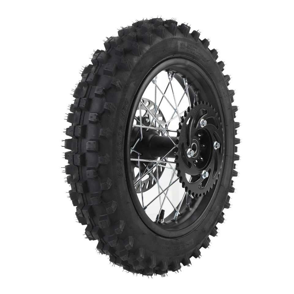 12 Zoll Dirt Bike Hinterrad Rim 80/100 - 12 3.00 - 12 Hinterrad Reifen Und - Bild 2 von 4