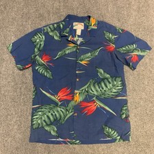 Paradise Found Mens Sz L Shirt Magnum Button Up Parrot Bird 80s Hawaiian Vintage
