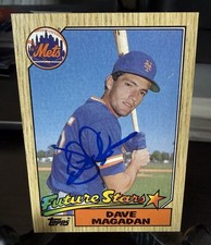 1987 Topps SIGNED IN PERSON Dave Magadan #512 “MINT” AUTO New York Mets ROOKIE