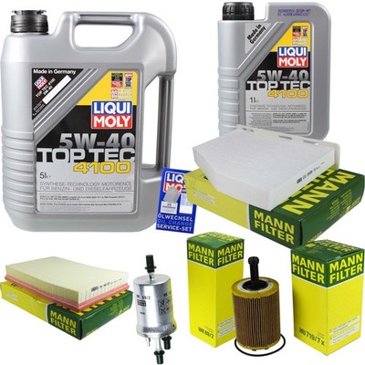 INSPEKTIONSKIT FILTER LIQUI MOLY ÖL 6L 5W-40 für Audi A3 Sportback 8PA 3.2 V6