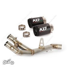 For Yamaha YZF R1 R1M 2015-2025 MT-10 Exhaust Mid Link Pipe 61mm Muffler Escape