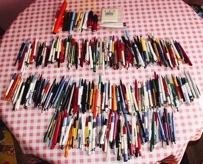 Sammlung, Sortiment Konvolut Kugelschreiber, meist Werbung, 320 Stück