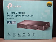 TP-Link 8-Port Gigabit Desktop PoE Switch TL-SG1008P 4 ports New Sealed