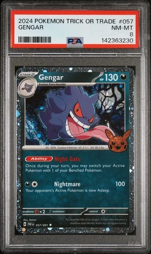 2024 POKEMON TRICK OR TRADE #057 GENGAR PSA 8