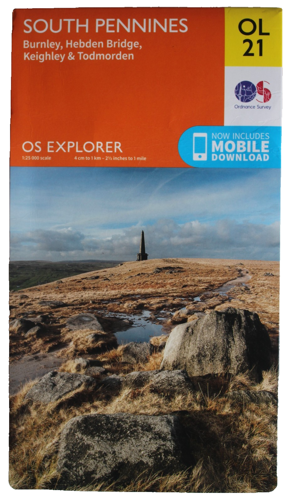 OS Explorer 21 SOUTH PENNINES Burnley Hebden Bridge Keighley & Todmorden