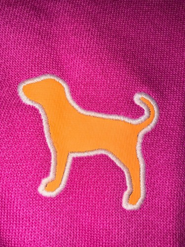 Victoria's Secret Pink Campus FZ Hoodie + Pants Set Pink Gossip Dog Puppy L XL🐶 - Picture 8 of 10