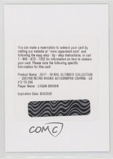 2017 Ultimate Collection 2007-08 Retro Rookies /299 Logan Brown #RRA-LB Auto 0zu