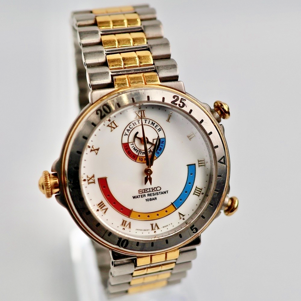 vintage Seiko Yacht Timer Titanium watch 8M37-8000 | eBay