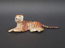 ELASTOLIN Tiger liegend Hartplastik 1:25