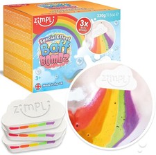  Free Duty Tax 3 x Cloud Rainbow Bath Bomb from Zimpli Kids, Children's Lar