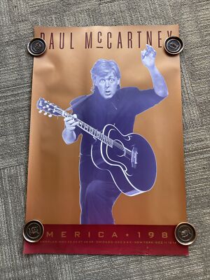 196 1989 Paul McCartney American Tour Record Store Promo Poster 24