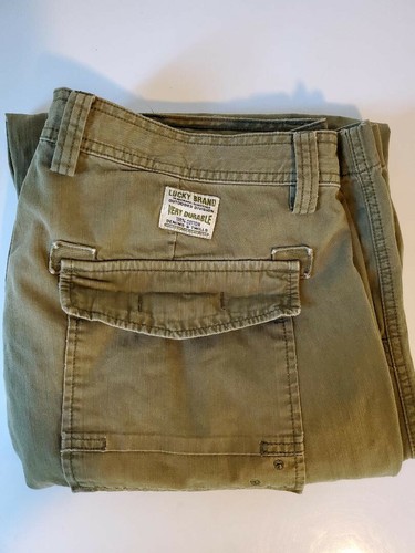 LUCKY BRAND Rare VTG CARGO PANTS Olive 
