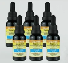 6 BOTTLES Liquified Zeolite Natural Liquid Detox 1 Oz exp 2027