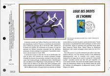 3149++FEUILLET CEF SUR  SOIE 1er JOUR 1998  LIGUE DES DROITS DE L' HOMME