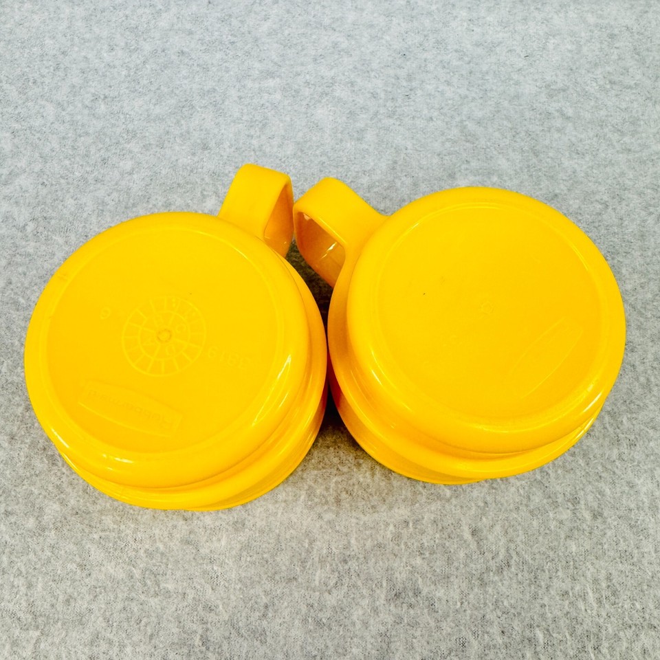 2 Tasses à Café Vintage Rubbermaid #3819 En Plastique Côtelé – Empilables, Idéales Pour Camping