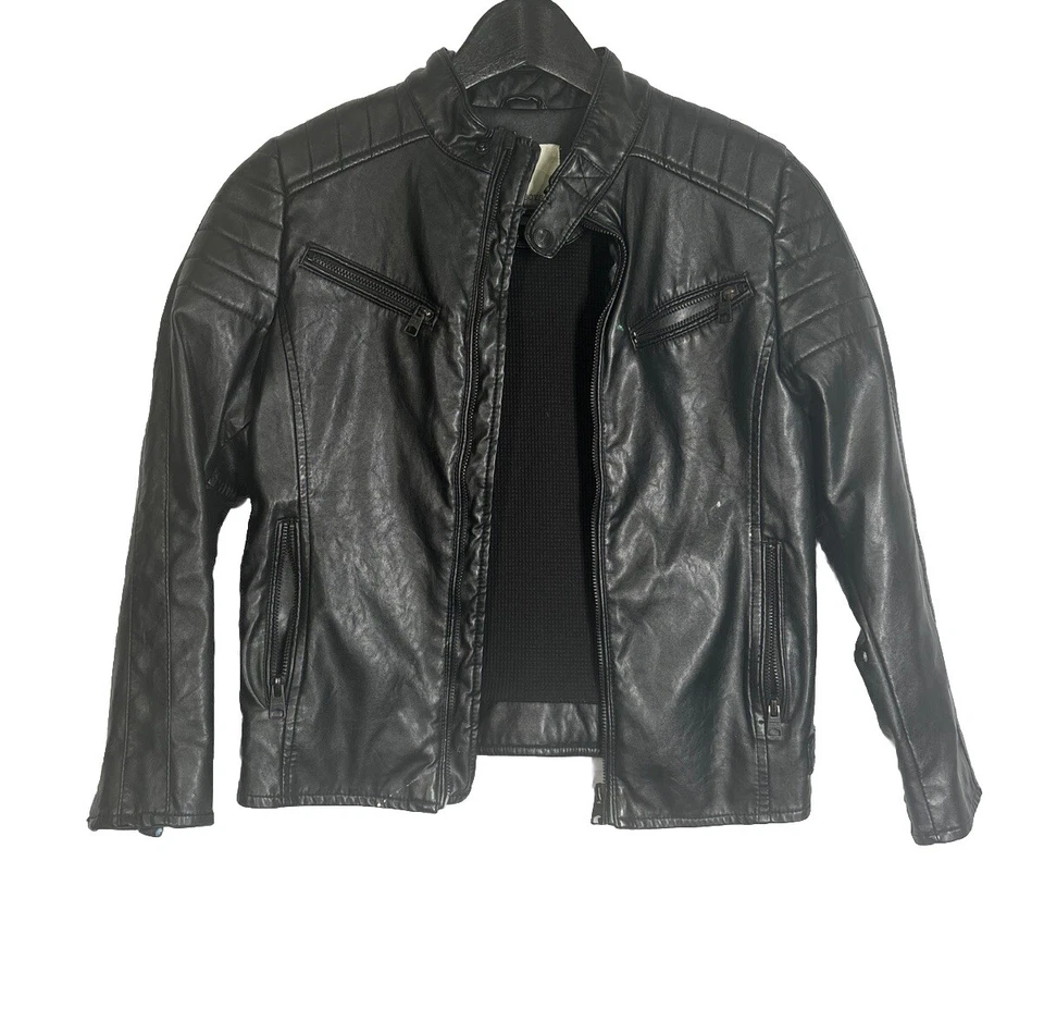 Chaqueta Moto Colección Niños Imitación Cuero Talla 8 (128cm) Color Negro Foto 3 de 4