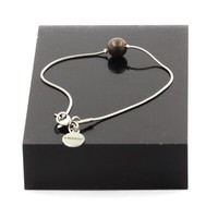 Armband Aus Edelstahl 1 Perle Bronzit 8 Mm. Made In Frankreich