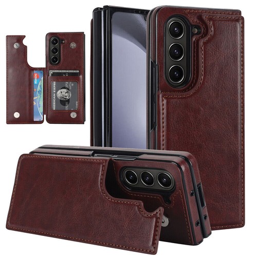 For Samsung Galaxy Z Fold5 4 3 Pixel Fold Luxury Leather Card Pocket Phone Case - 第 21/22 張圖片