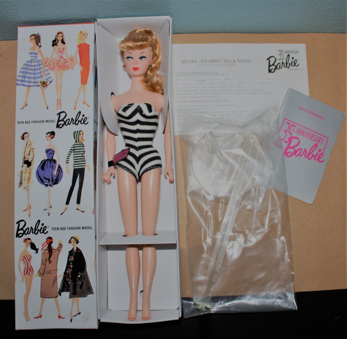 1959 BARBIE 35th Anniversary Giftset DOLL BOX ACCS VINTAGE REPRO