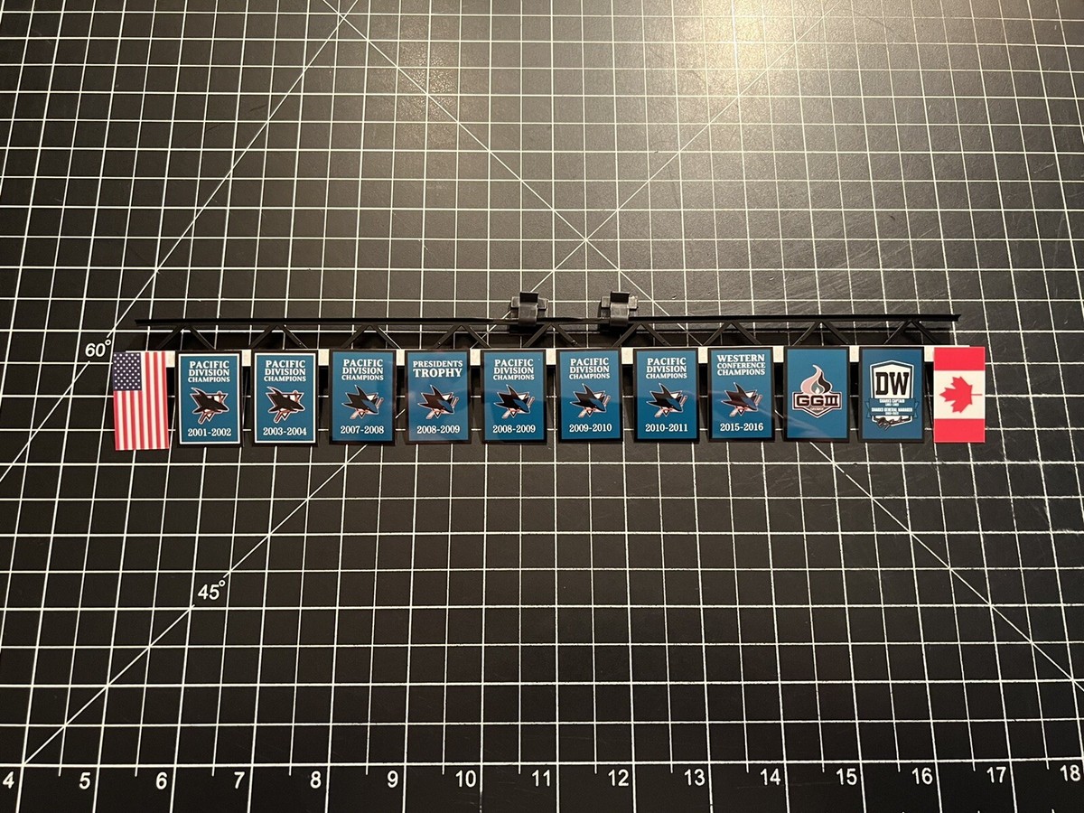 San Jose Sharks MINI Chexx Scoreboard Championship Banner Set + 1