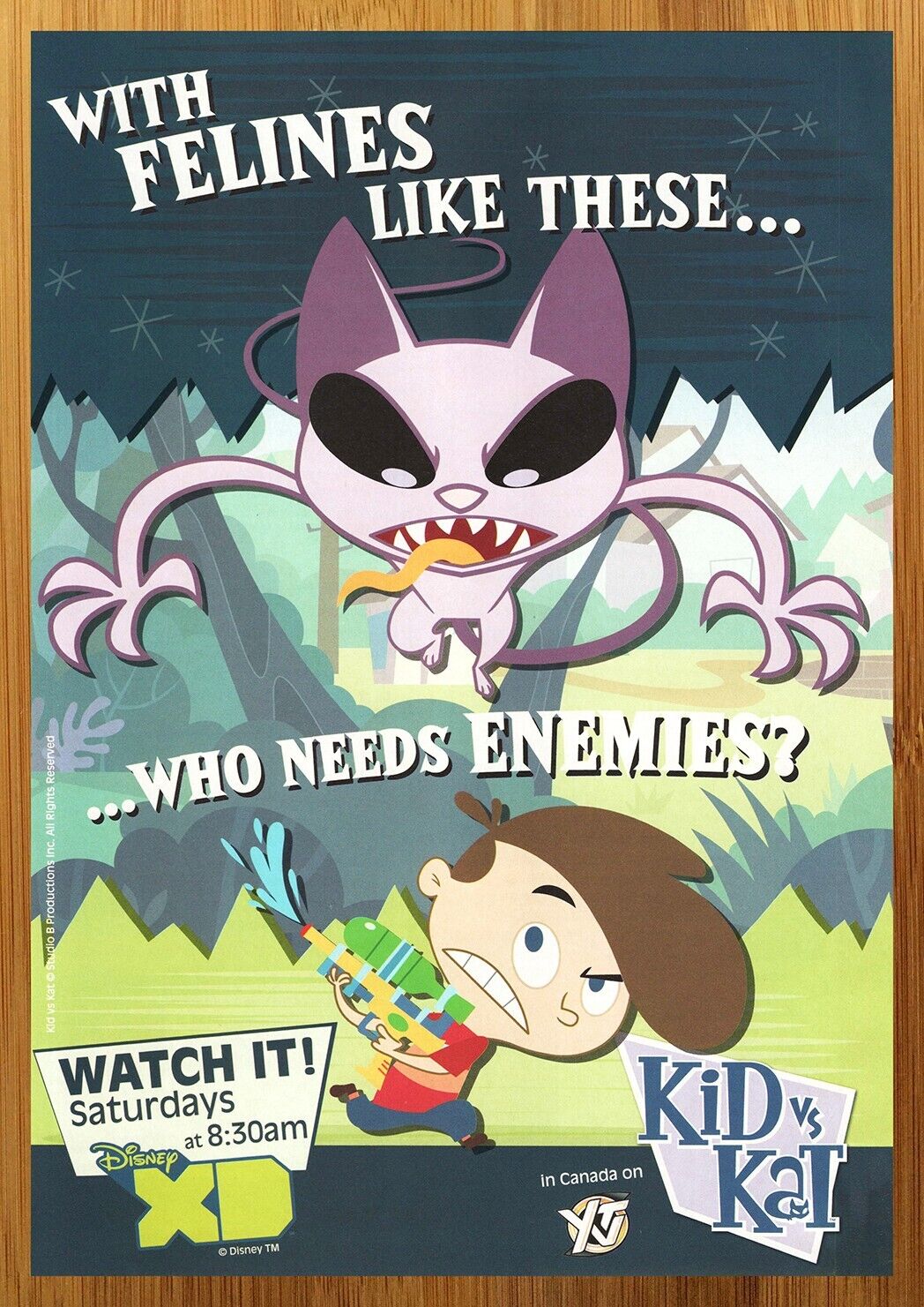 2009 Kid Vs. Kat Tv Series Print Ad/Poster Disney Xd Cartoon Promo Art |  Ebay