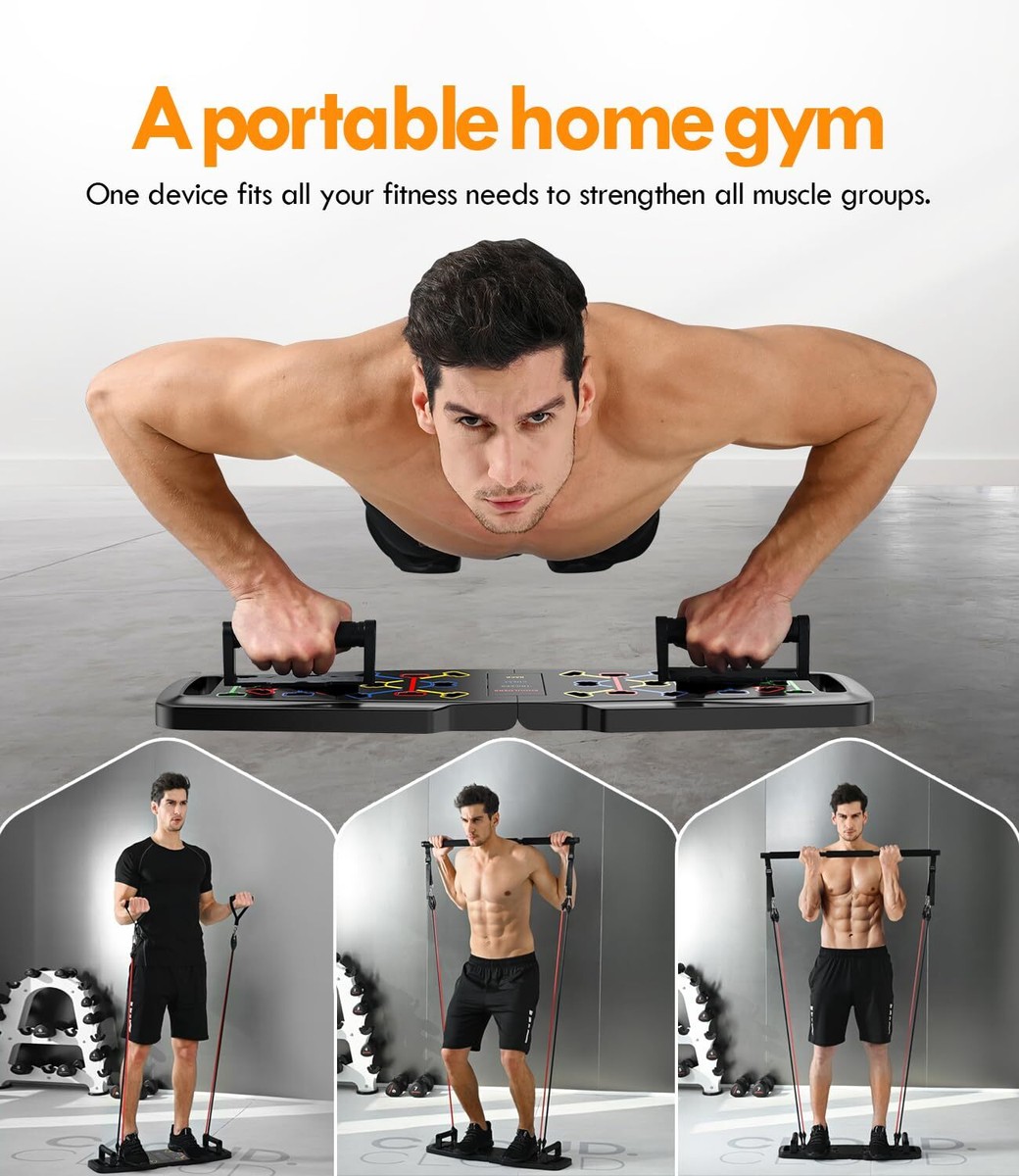 Planche De Push Up + Accessoires Fitness – équipement Home Gym Pilates Et Barre