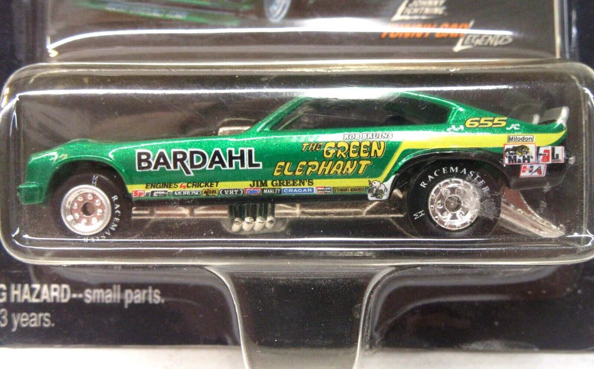 1977 GREEN ELEPHANT Funny Car Legends JOHNNY LIGHTNING diecast MOC