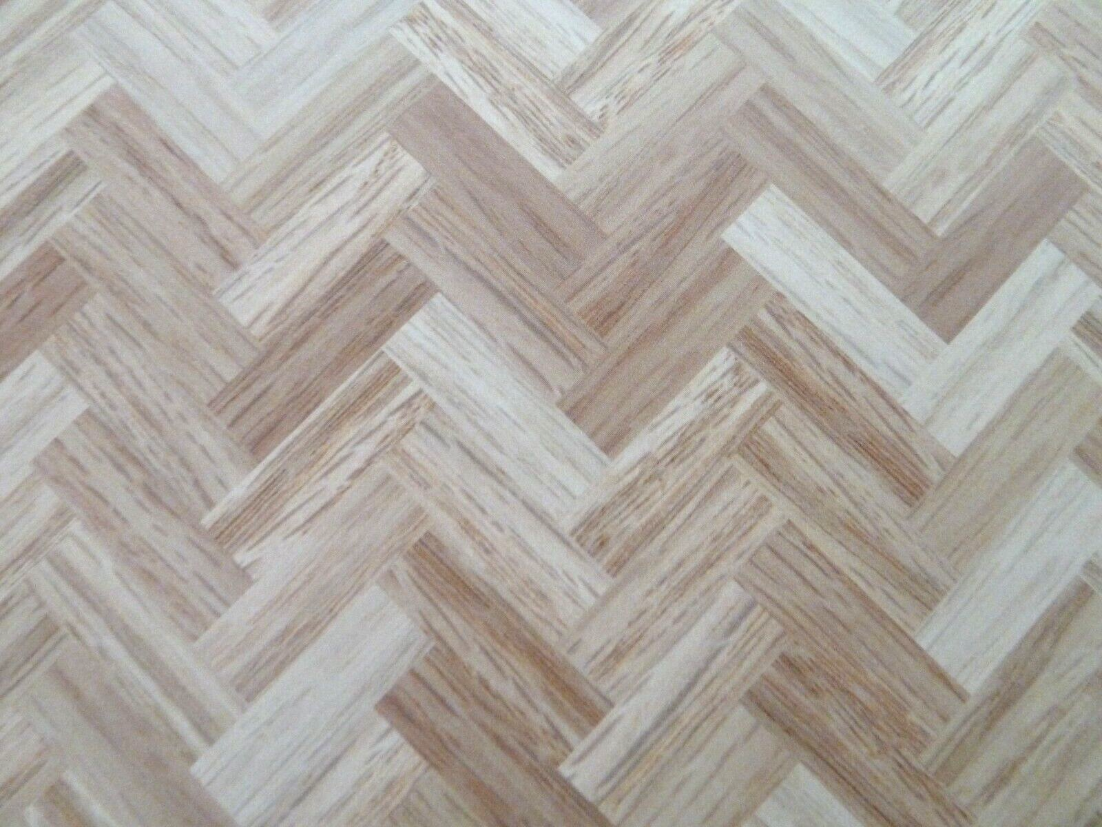 Dolls House Flooring Paper 'Polished' Parquet Interior Miniature 1:12th Scale