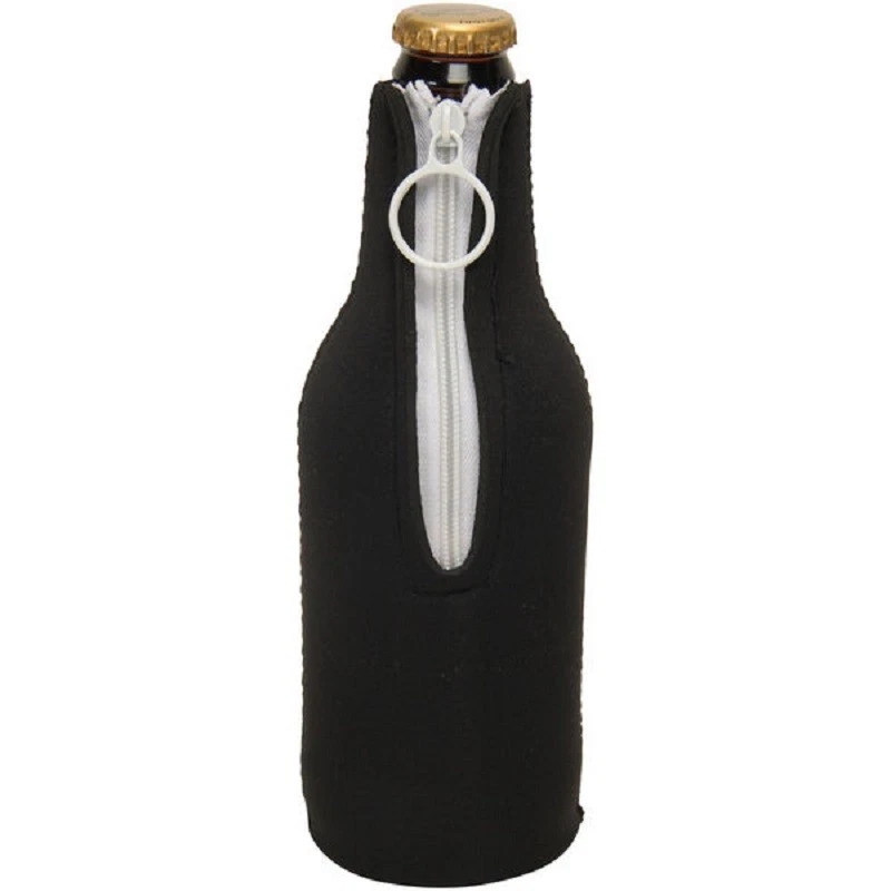 Pittsburgh Steelers NFL Black Zippered 12oz. Bottle Koozie Cooler - Image 2 of 2