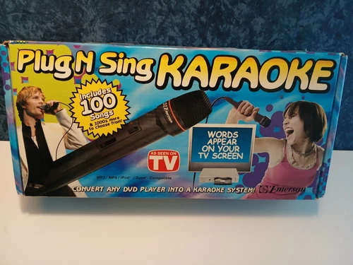 Plug and Sing Karaoke 100 songs Turn DVD player to Karaoke System