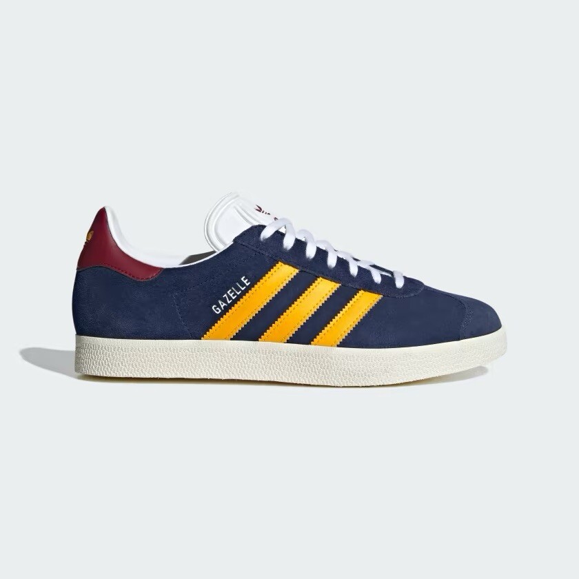 Size Adidas Original Men's Gazelle Shoes, Dark Blue/Crew