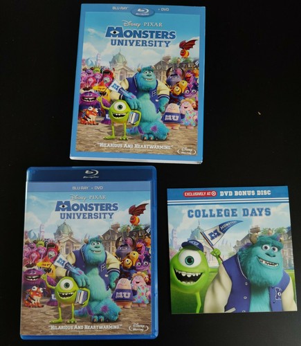Monsters University Movie Blu-ray/DVD Disney Pixar Rare Target disc w/ Slipcover - 第 1/3 張圖片
