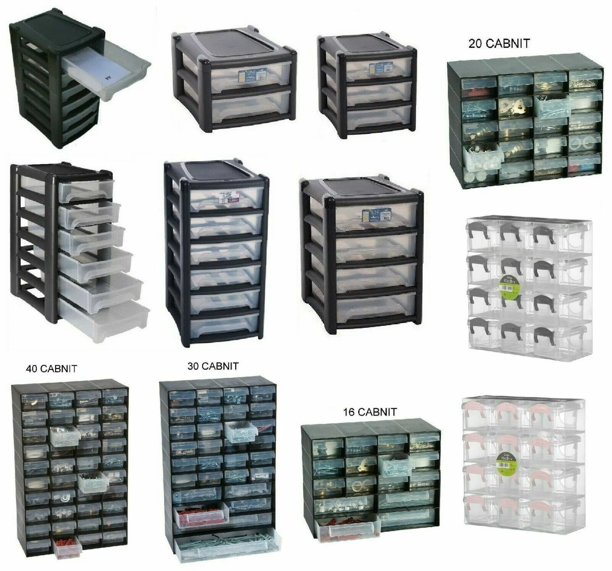 MULTI DRAWER STORAGE CABINET HOME GARAGE NAIL SCREW CRAFT BITS ORGANIZER  UNIT