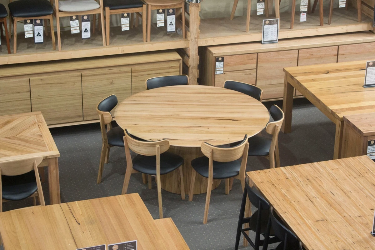 Paddington Round Dining Tables Solid Messmate Timber Barrel