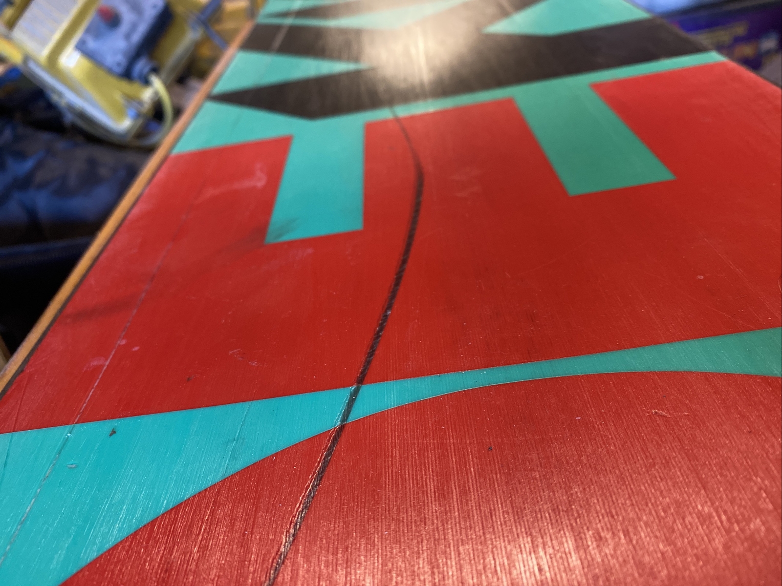 Ride Kink Snowboard 155 Pain Black Teal Red Ridekink Snow Board 