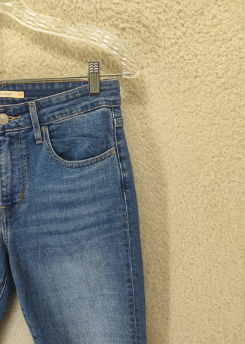 Levis 721 Women Jeans 27 Blue Cotton Blend Distressed Regular Fit Skinny Denim - Bild 3 von 23