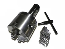 Z LIVE CENTER 4" 3 Jaw Precision  Lathe Chuck with 5C Shank (Non-Rotating)