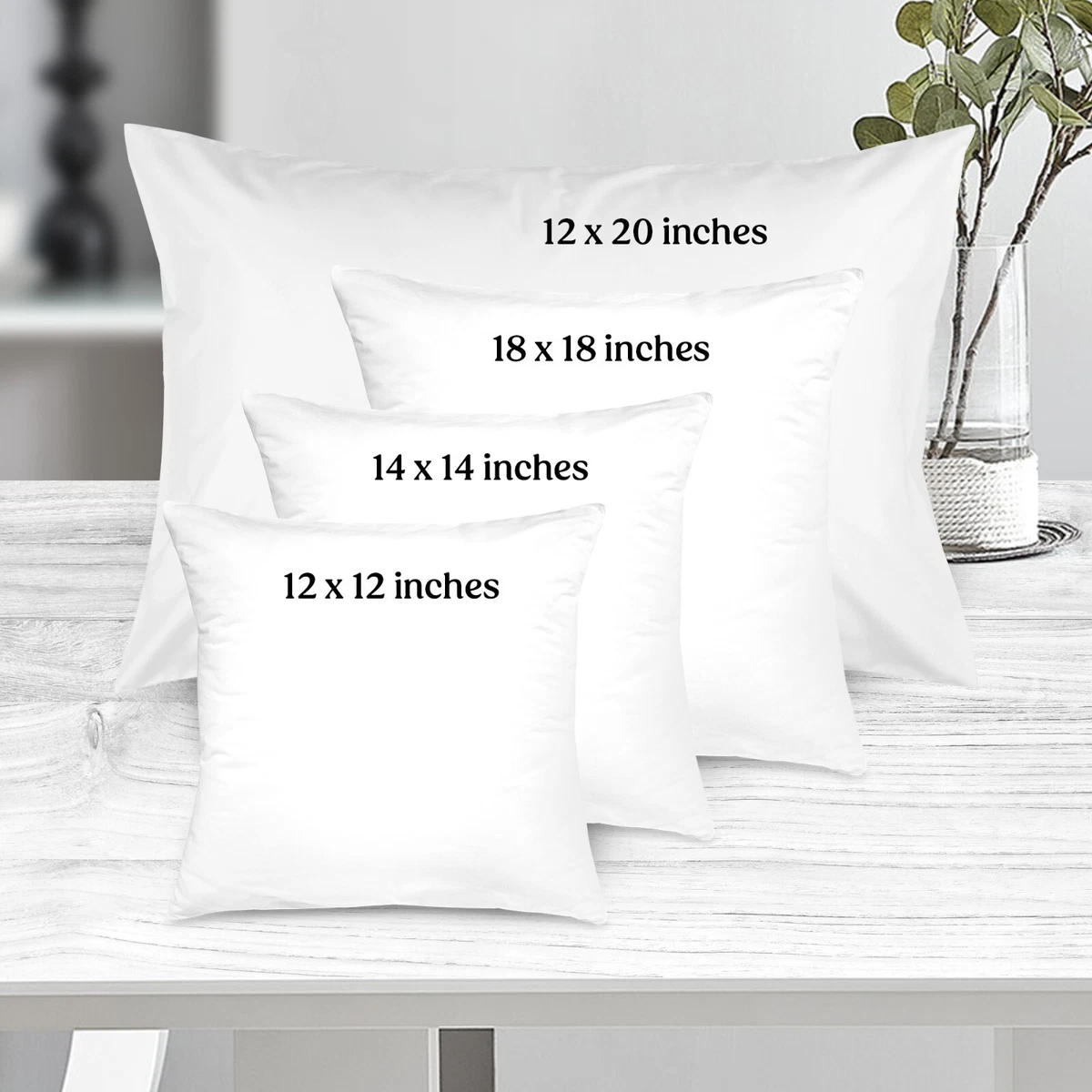 Utopia Bedding Throw Pillows Insert (Pack of 4, White) - 18 x 18 Inches Bed  and Couch Pillows - Indoor Decorative Pillows