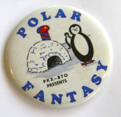 Vintage 1960s Concordia College Polar Fantasy button pin pinback PKX BTO