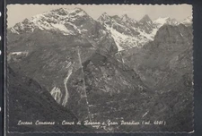 Postcard Locana Canavese Conca di Rosone e Gran Paradiso A2383