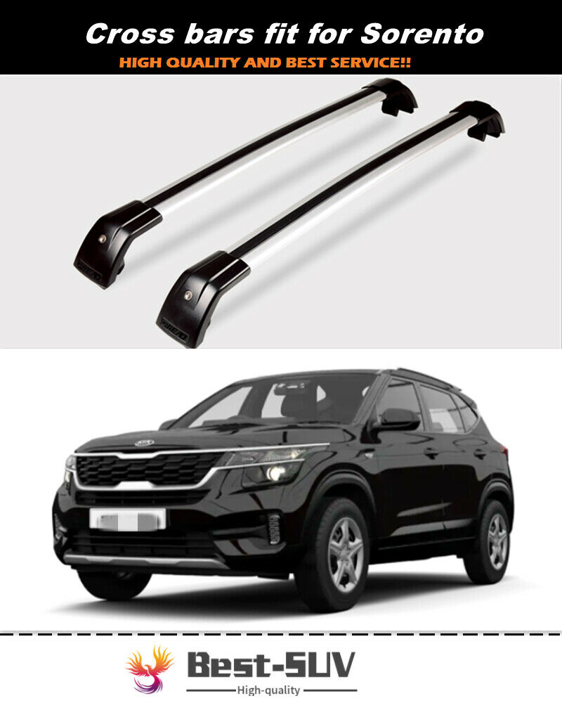 2Pcs Fits for KIA Sorento 2020-2024 Lockable Roof Rail Racks Cross Bars Crossbar