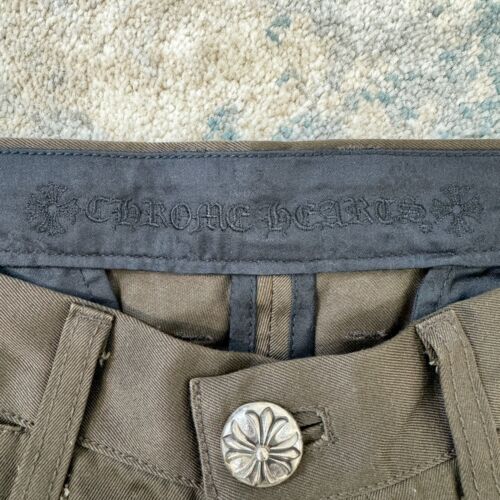 Jeans Chrome Hearts Cheetah Cross Patch in marrone prezzo consigliato £ 10000 * - Foto 11 di 24