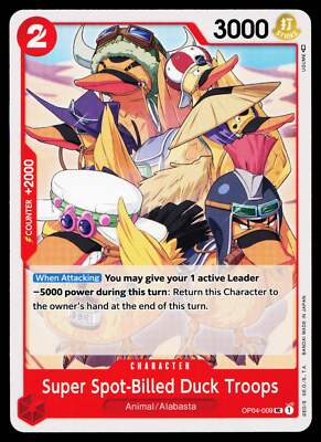 Super Spot-Billed Duck Troops - OP04-009 - NM - English OP04 - One